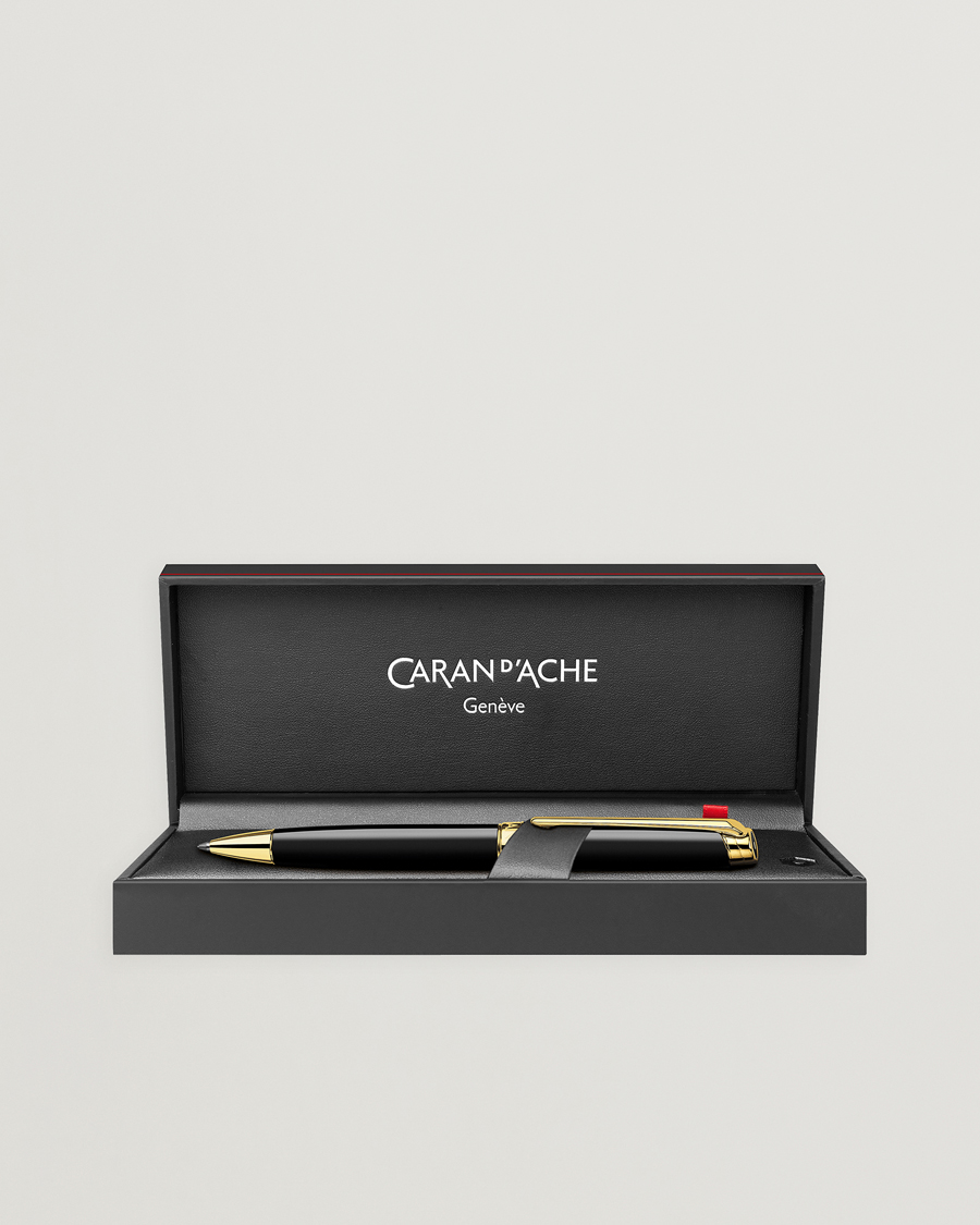 Mies | Kynät | Caran d'Ache | Caran d' Ache Léman Ballpoint Pen Ebony Black/Gold Plated