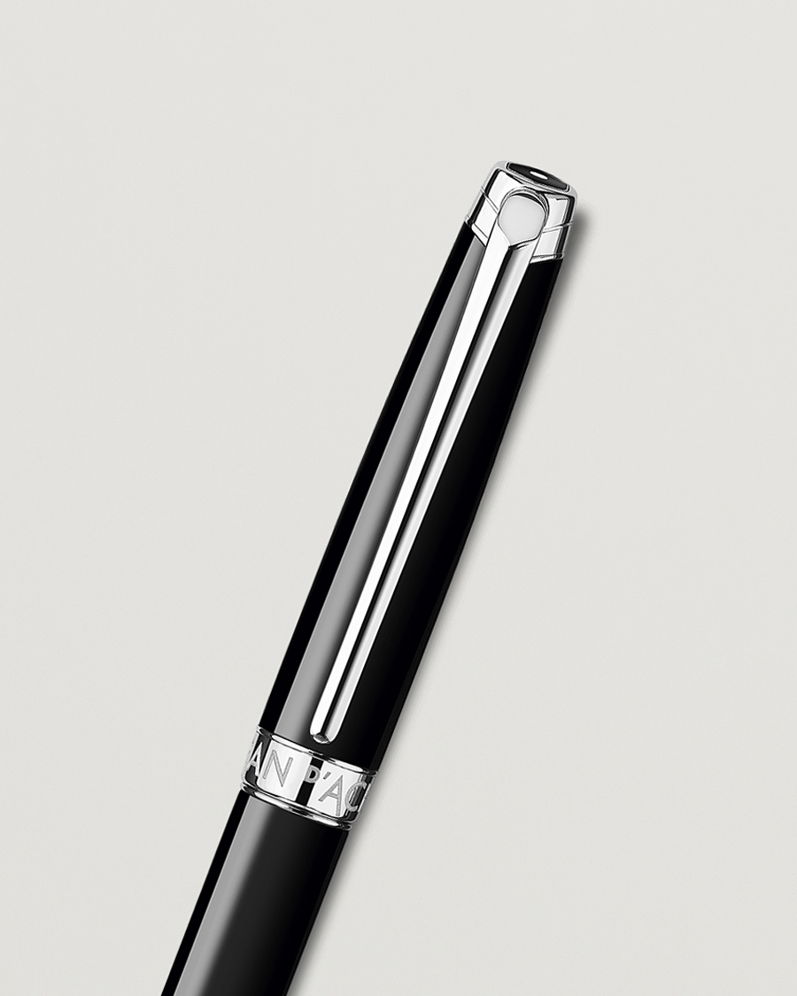 Mies | Kynät | Caran d'Ache | Caran d' Ache Léman Ballpoint Pen Ebony Black/Silver Plated