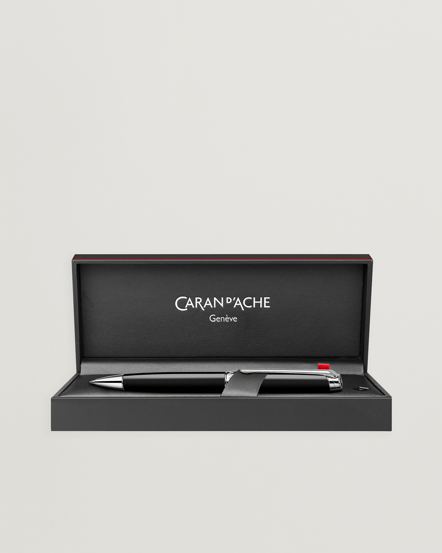 Mies | Kynät | Caran d'Ache | Caran d' Ache Léman Ballpoint Pen Ebony Black/Silver Plated