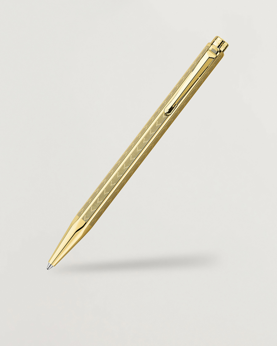 Mies | Kynät | Caran d'Ache | Caran d' Ache Ecridor Chevron Ballpoint Pen Gilded
