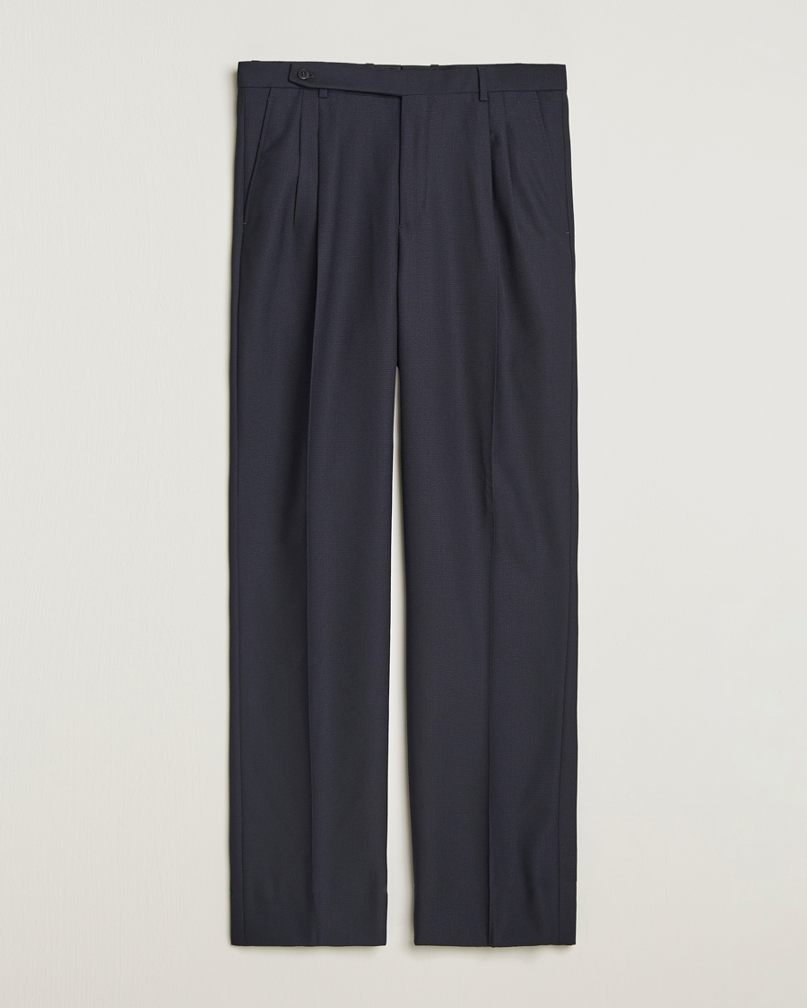 Mies | Housut | Brioni | Capri Wool Trousers Navy