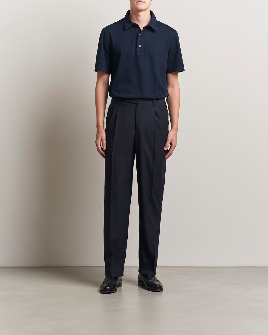 Mies | Housut | Brioni | Capri Wool Trousers Navy