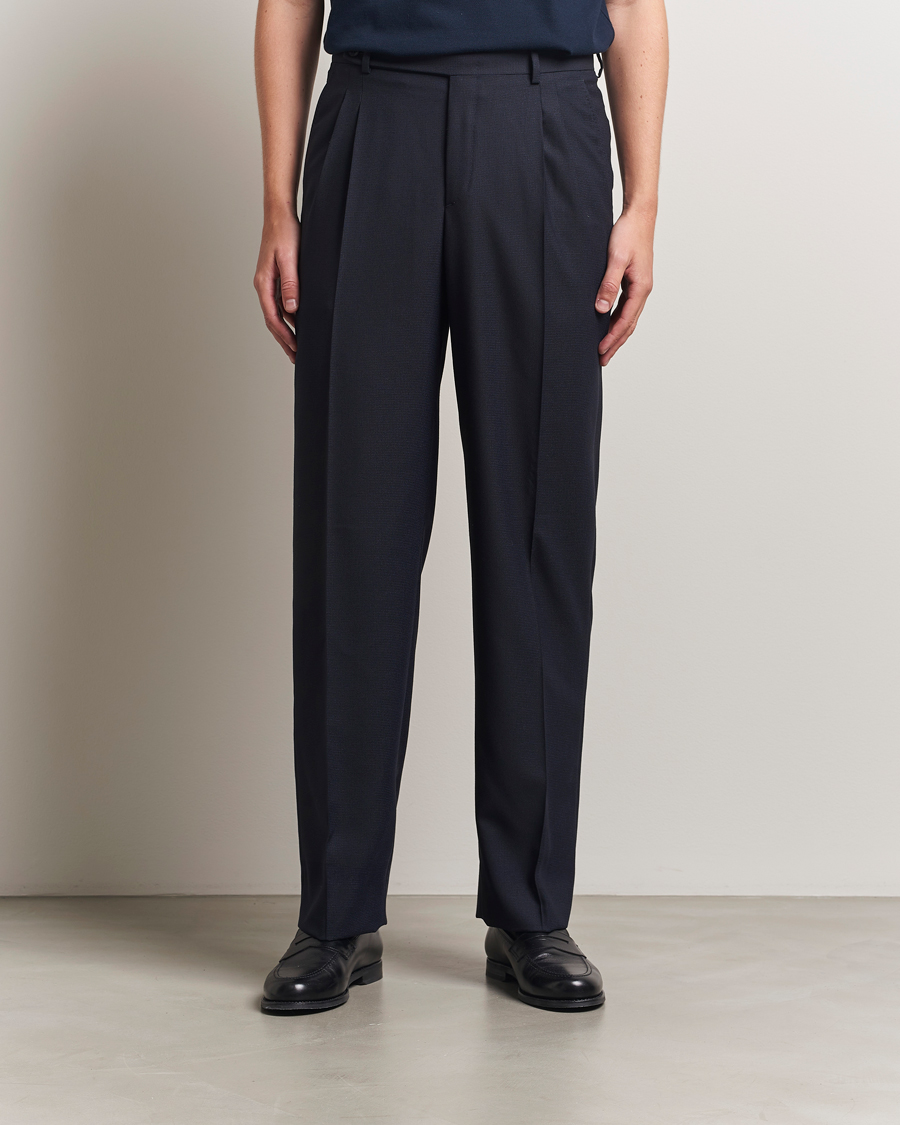 Mies | Housut | Brioni | Capri Wool Trousers Navy