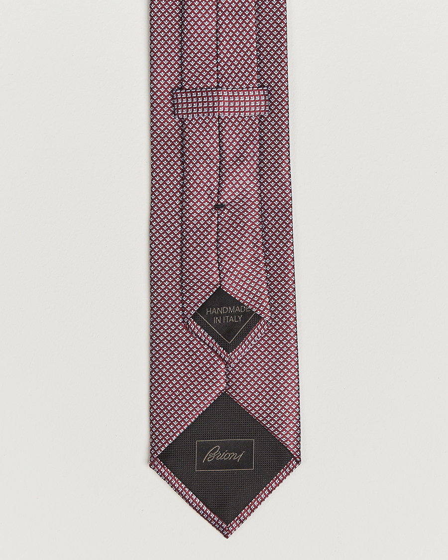 Mies | Brioni Printed Silk Tie Red | Brioni | Printed Silk Tie Red