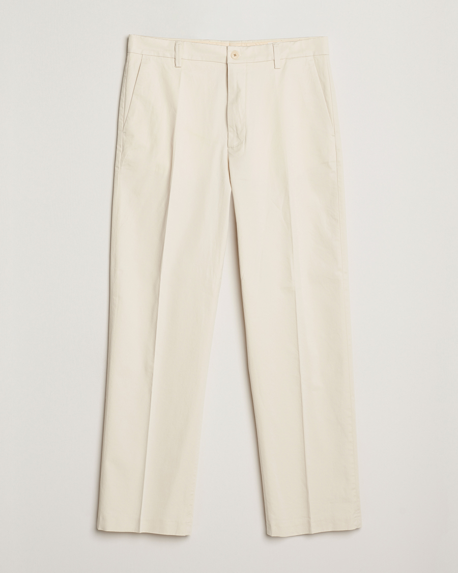 Mies | Housut | NN07 | Paw Relaxed Fit Pleated Chinos Ivory