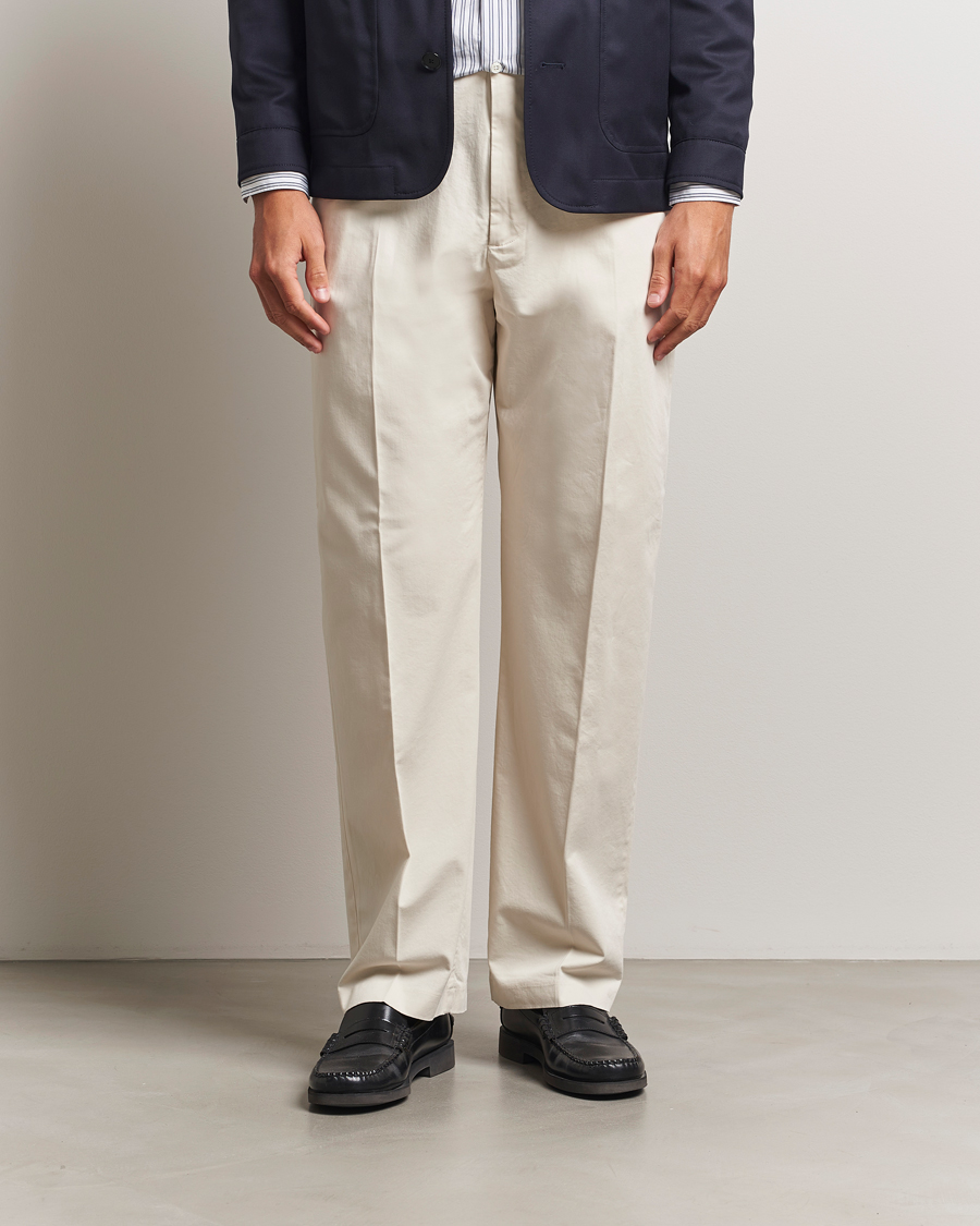 Mies | Housut | NN07 | Paw Relaxed Fit Pleated Chinos Ivory