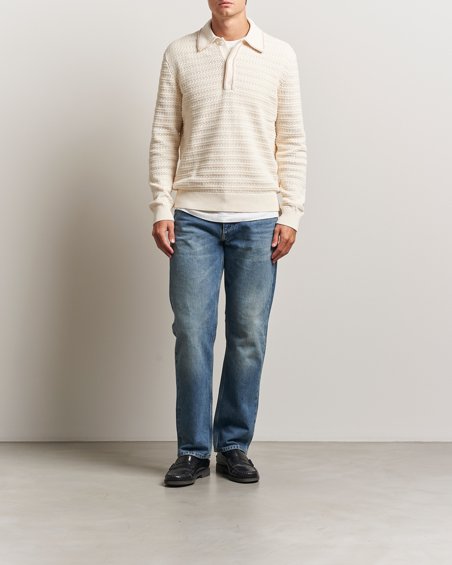 Mies | Puserot | NN07 | Josh Knitted Polo Ivory