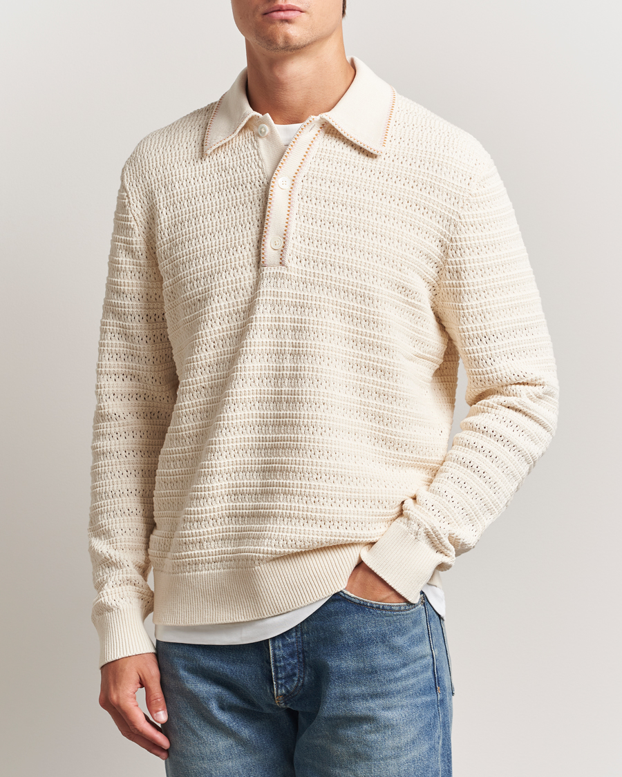 Mies | Puserot | NN07 | Josh Knitted Polo Ivory