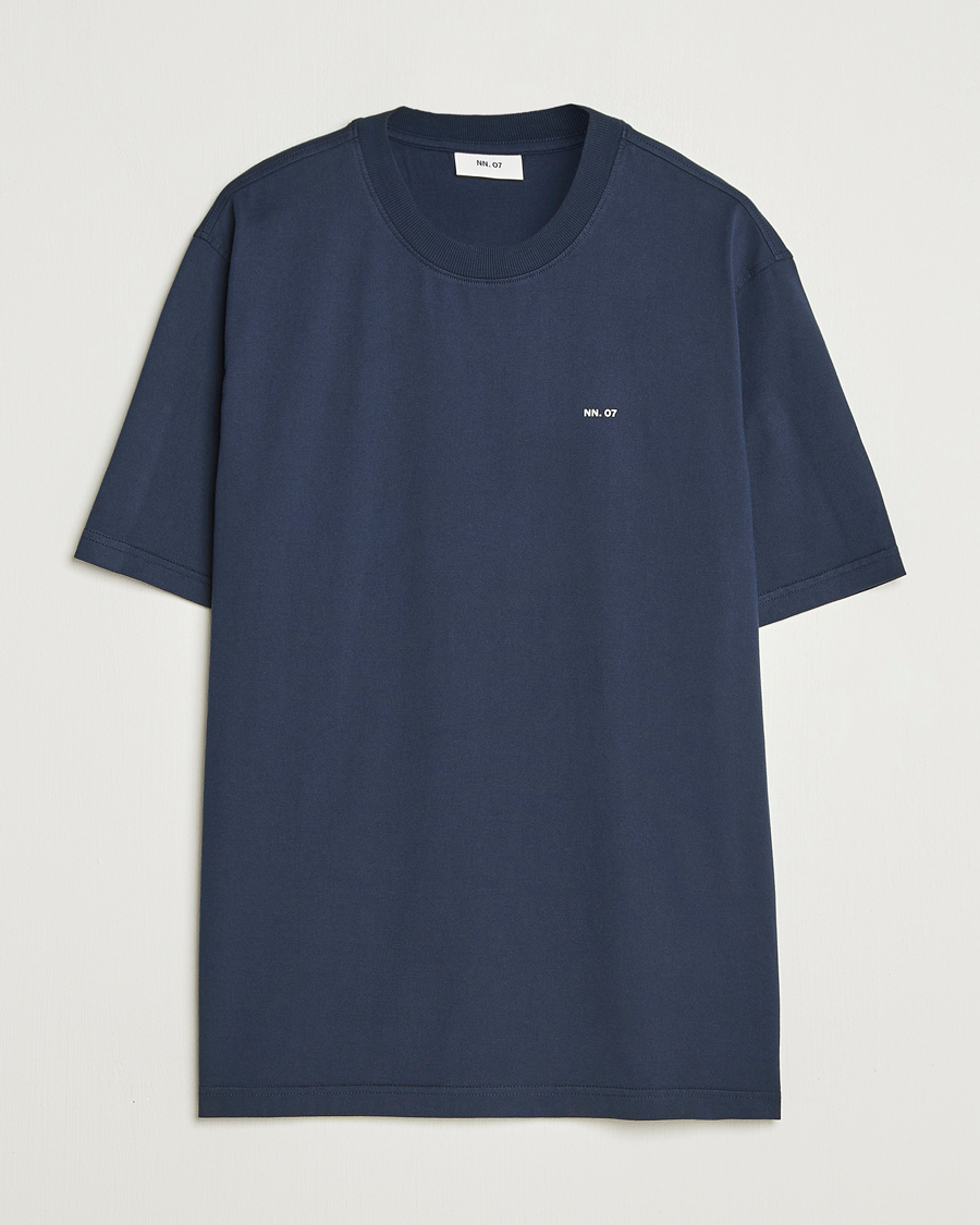 Mies | T-paidat | NN07 | Abel Logo Crew Neck T-Shirt Navy