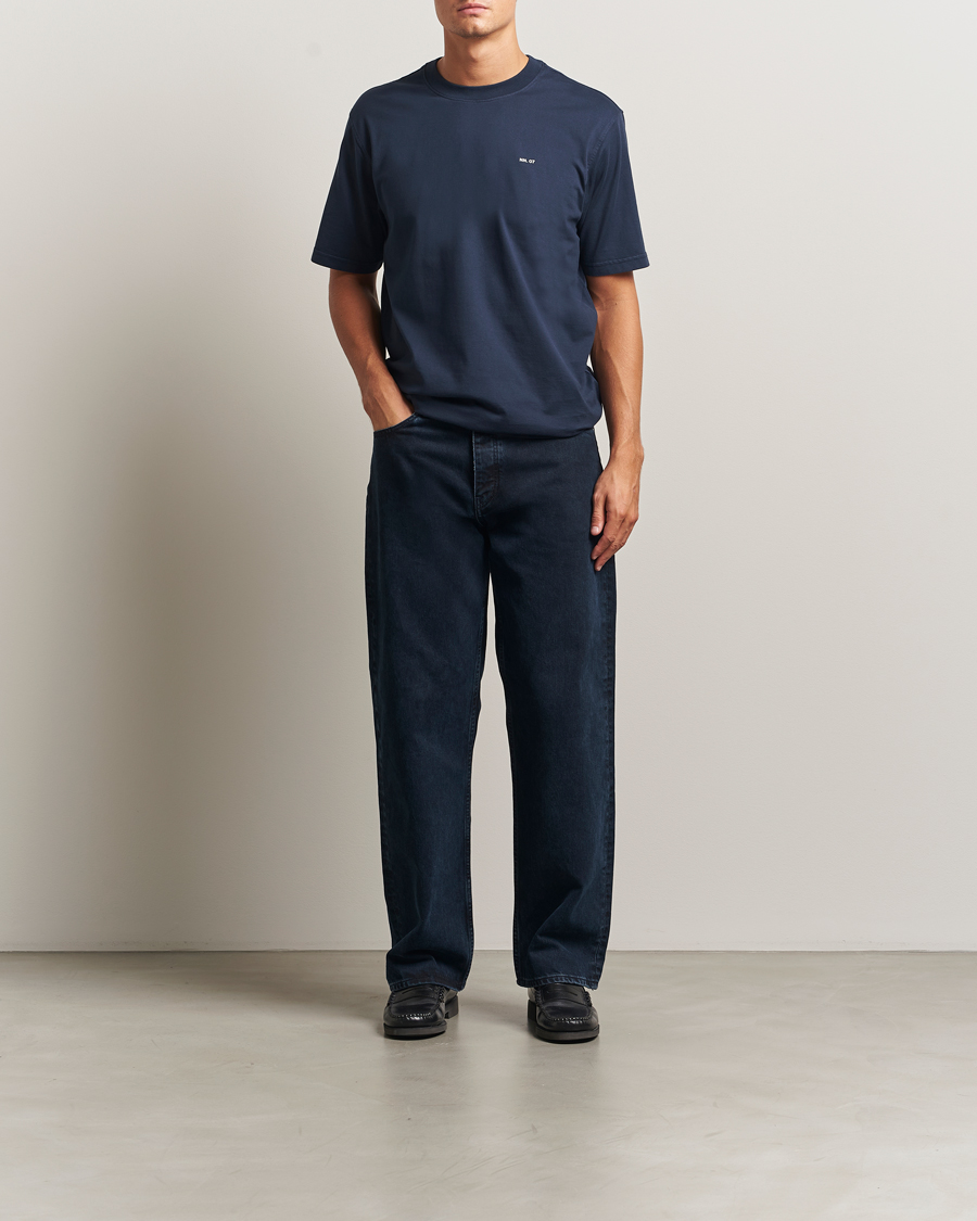 Mies | T-paidat | NN07 | Abel Logo Crew Neck T-Shirt Navy