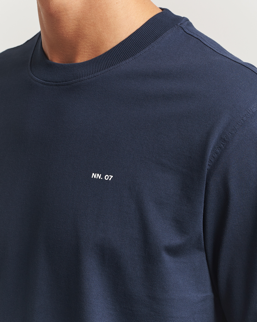 Mies | T-paidat | NN07 | Abel Logo Crew Neck T-Shirt Navy