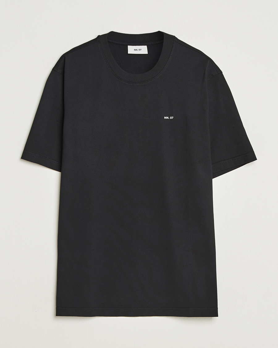 Mies | T-paidat | NN07 | Abel Logo Crew Neck T-Shirt Black