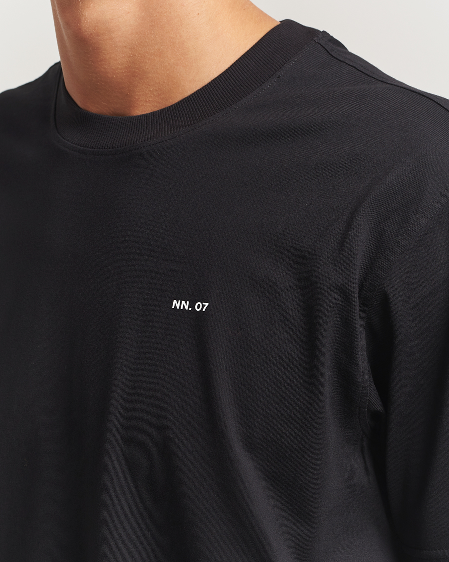 Mies | T-paidat | NN07 | Abel Logo Crew Neck T-Shirt Black