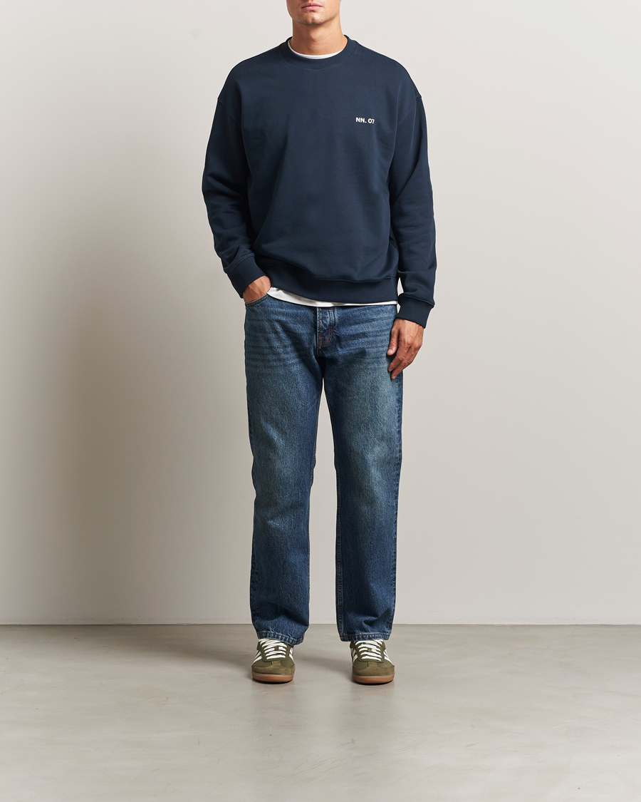 Mies | Puserot | NN07 | Dagon Crew Neck Sweatshirt Navy