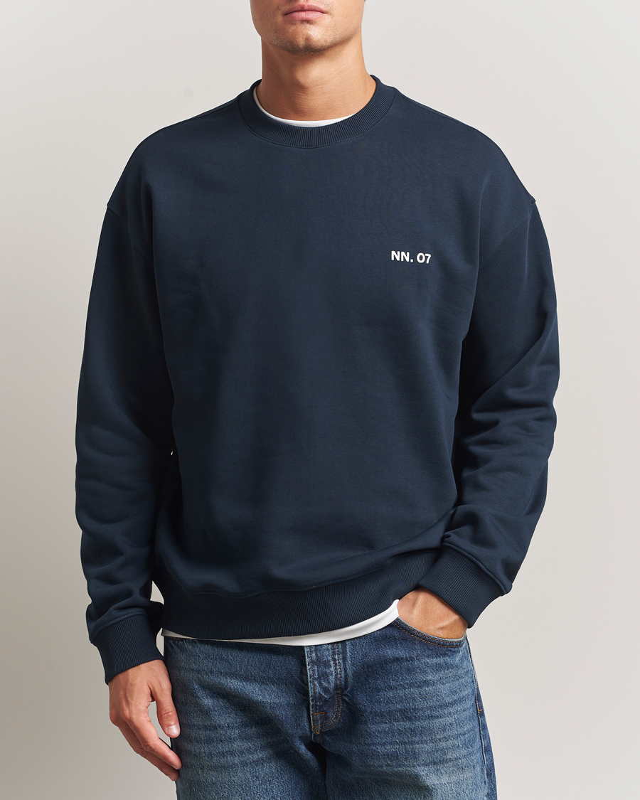 Mies | Puserot | NN07 | Dagon Crew Neck Sweatshirt Navy