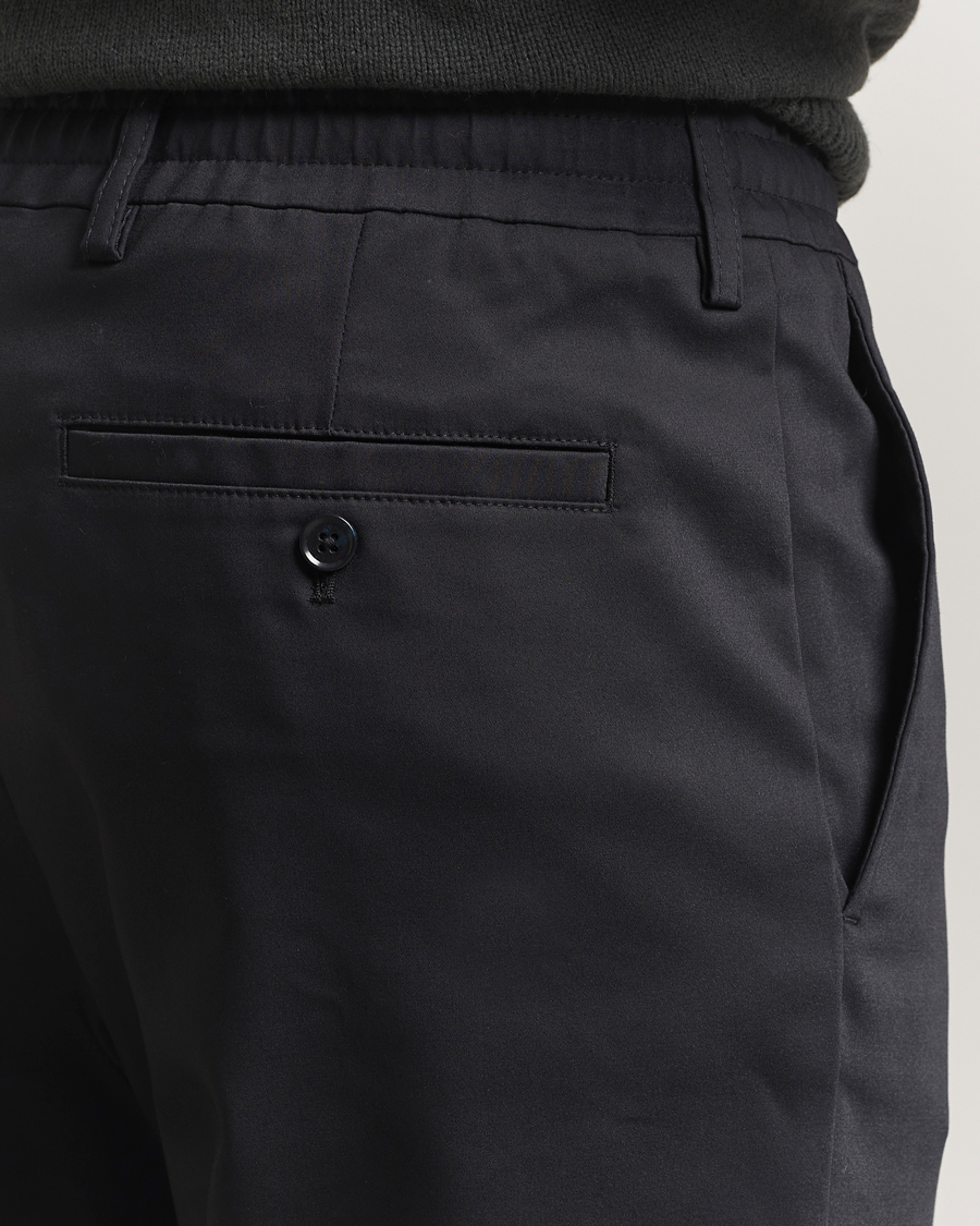 Mies | Housut | NN07 | Baker Cotton Drawstring Trousers Navy