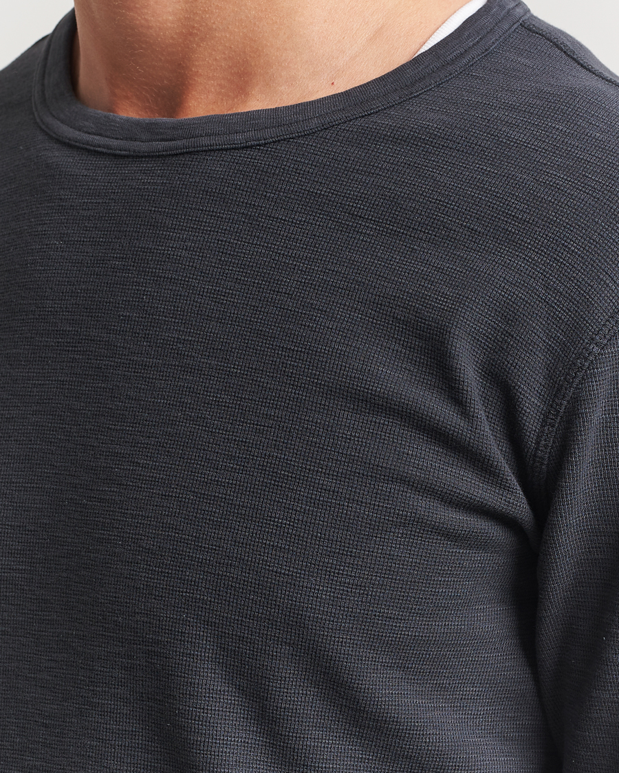 Mies | T-paidat | Sunflower | Long Sleeve Waffle T-Shirt Washed Black