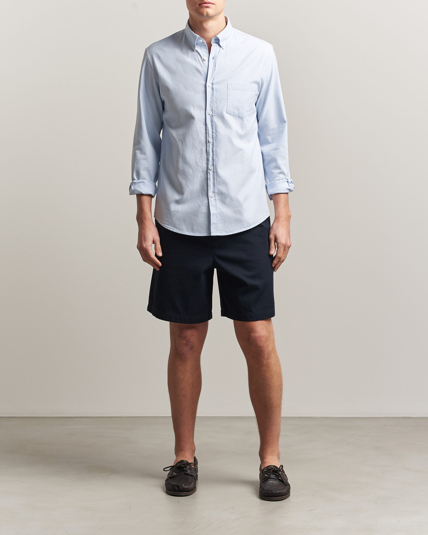 Mies | Kauluspaidat | Sunspel | Oxford Button Down Shirt Light Blue