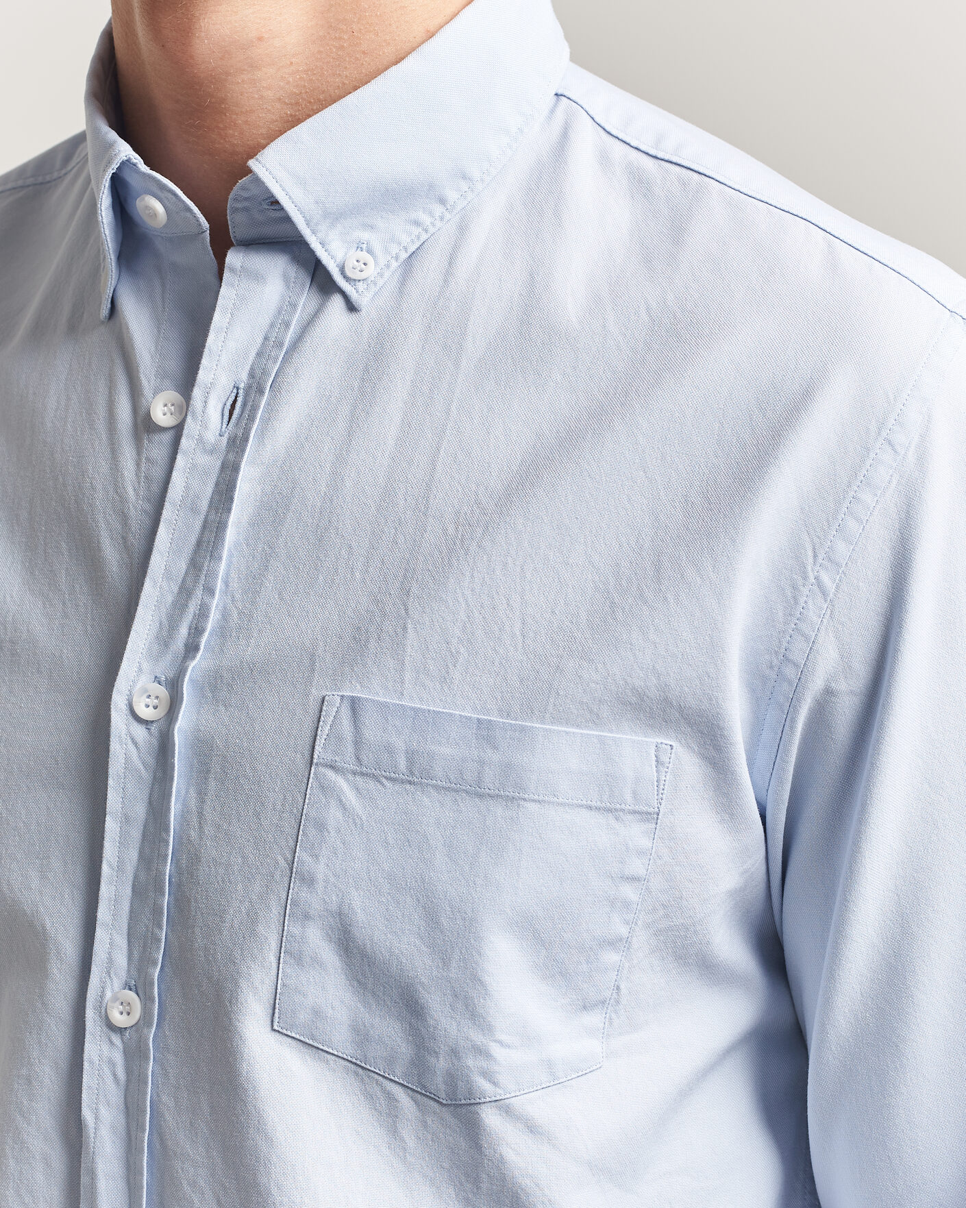 Mies | Kauluspaidat | Sunspel | Oxford Button Down Shirt Light Blue