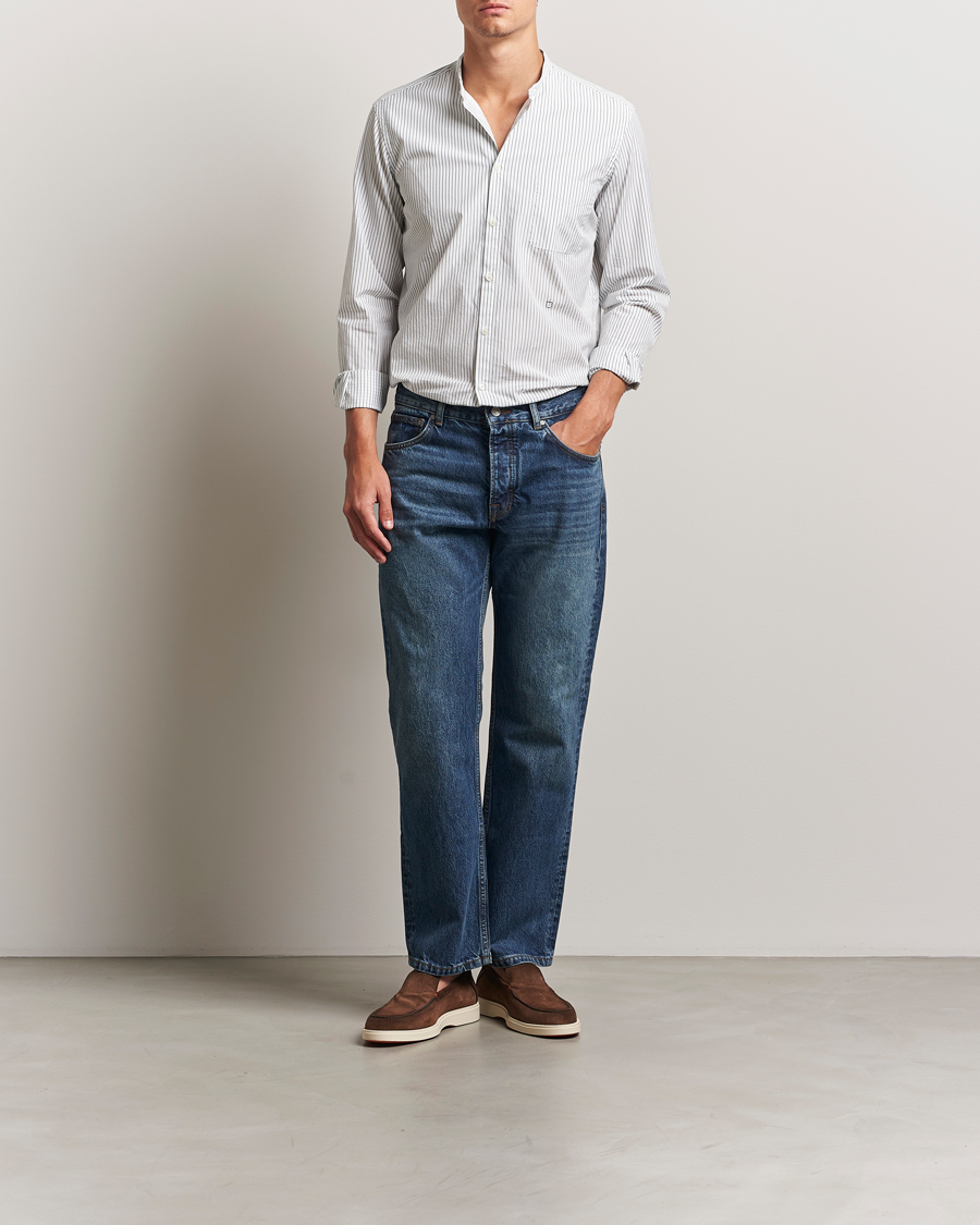 Mies | Kauluspaidat | Massimo Alba | Noto Guru Collar Shirt White/Green