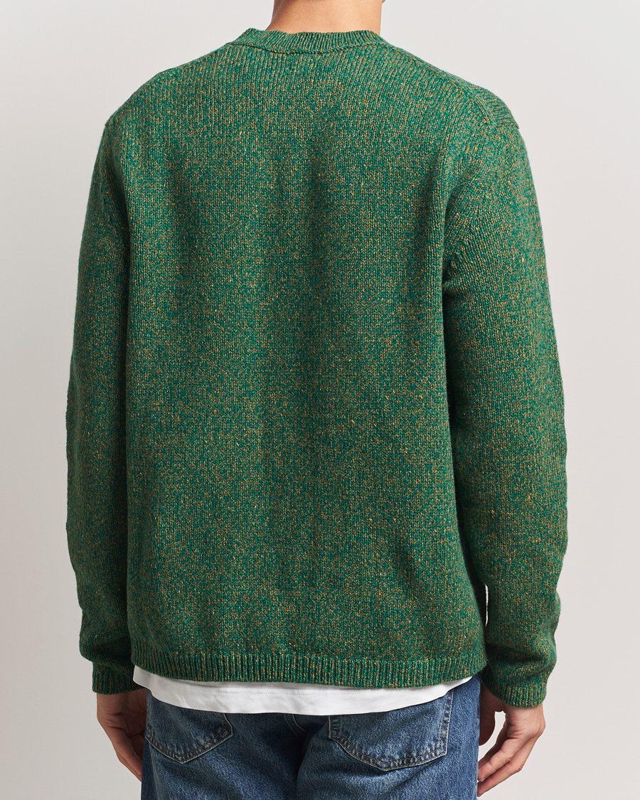 Mies | Puserot | Massimo Alba | Wool Mouline Sweater Green