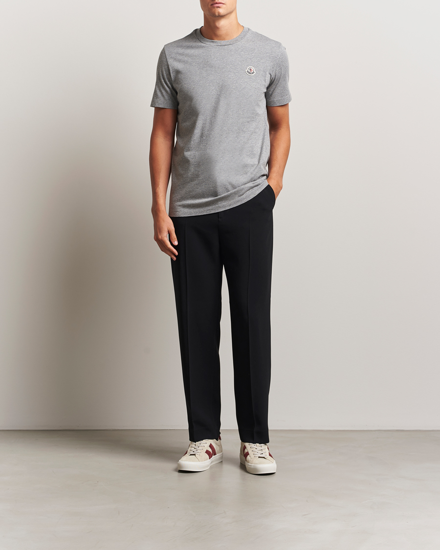 Mies | T-paidat | Moncler | 3-Pack Logo T-Shirt Grey/White/Black