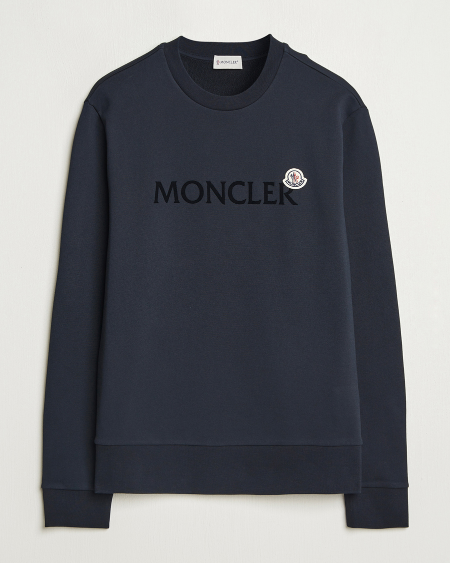 Mies | Puserot | Moncler | Lettering Logo Sweatshirt Navy