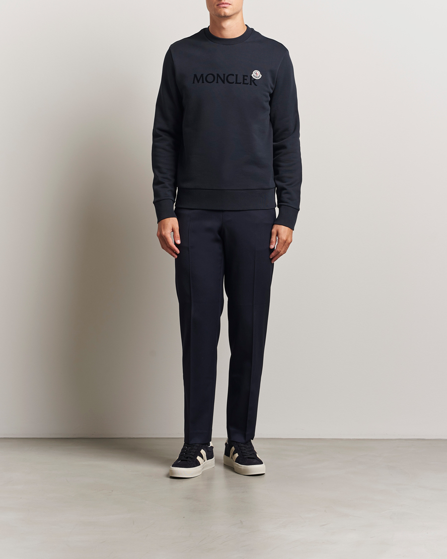 Mies | Puserot | Moncler | Lettering Logo Sweatshirt Navy