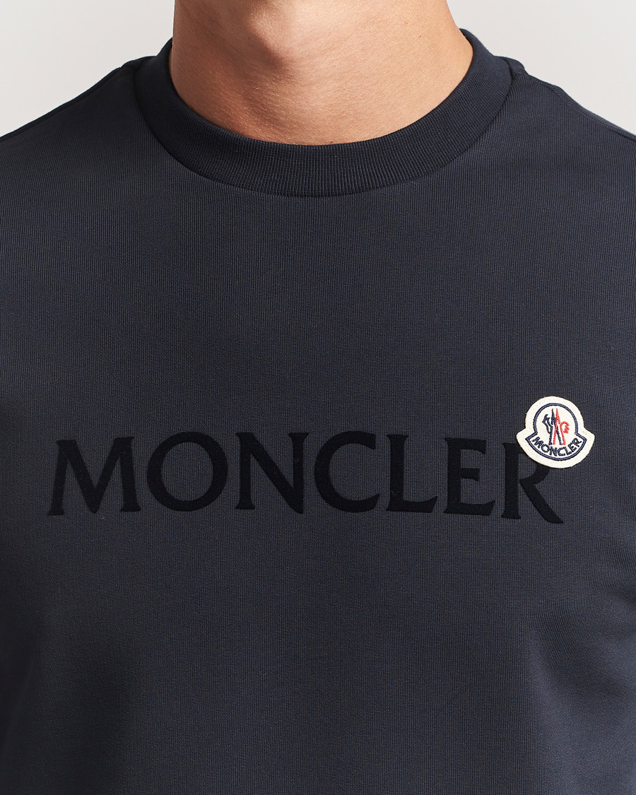 Mies | Puserot | Moncler | Lettering Logo Sweatshirt Navy