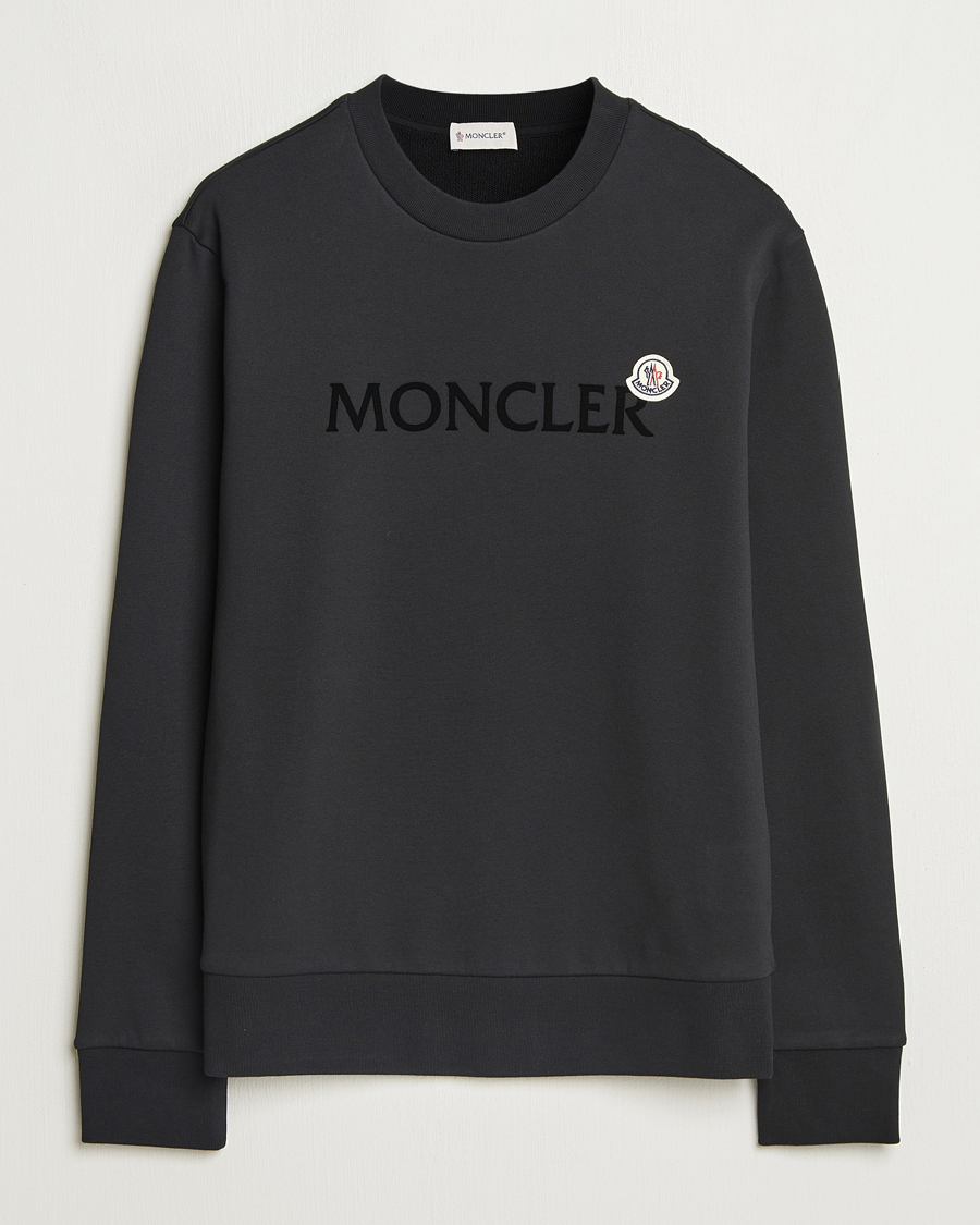 Mies | Puserot | Moncler | Lettering Logo Sweatshirt Black