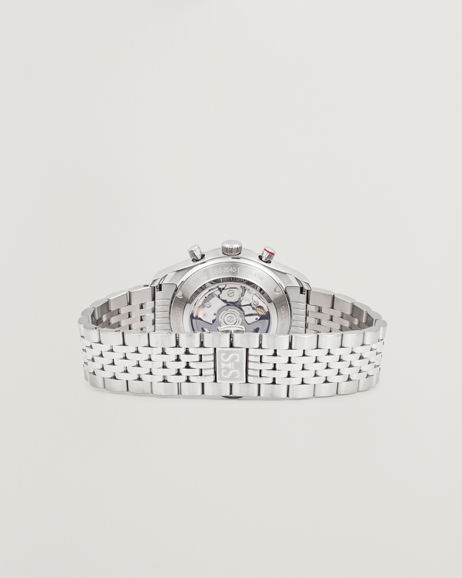 Mies | Sjöö Sandström Royal Steel Chronograph 40mm Blue Dial | Sjöö Sandström | Royal Steel Chronograph 40mm Blue Dial