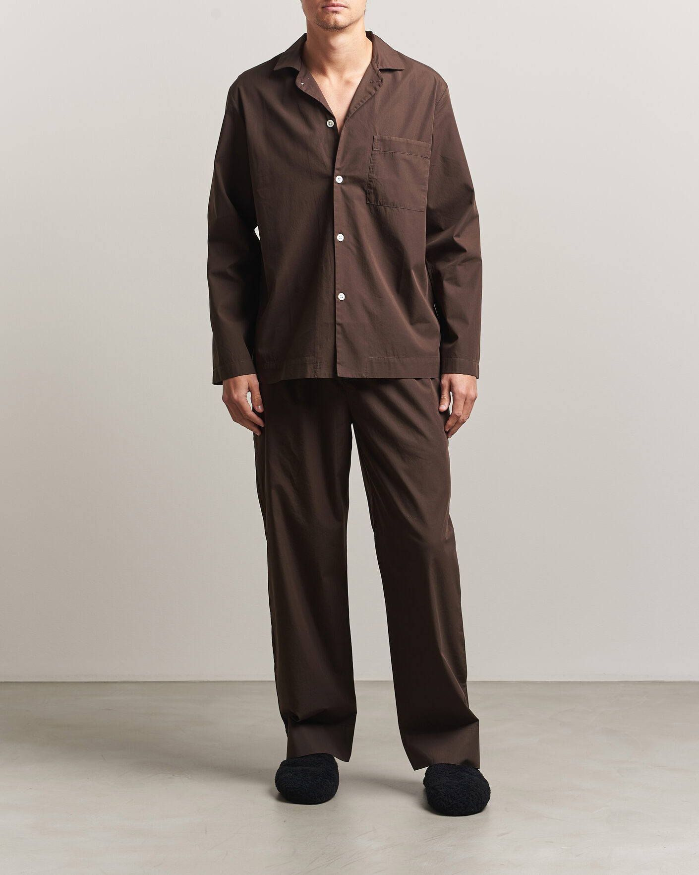 Mies | Yöpuvut ja kylpytakit | Tekla | Poplin Pyjama Pants Coffee