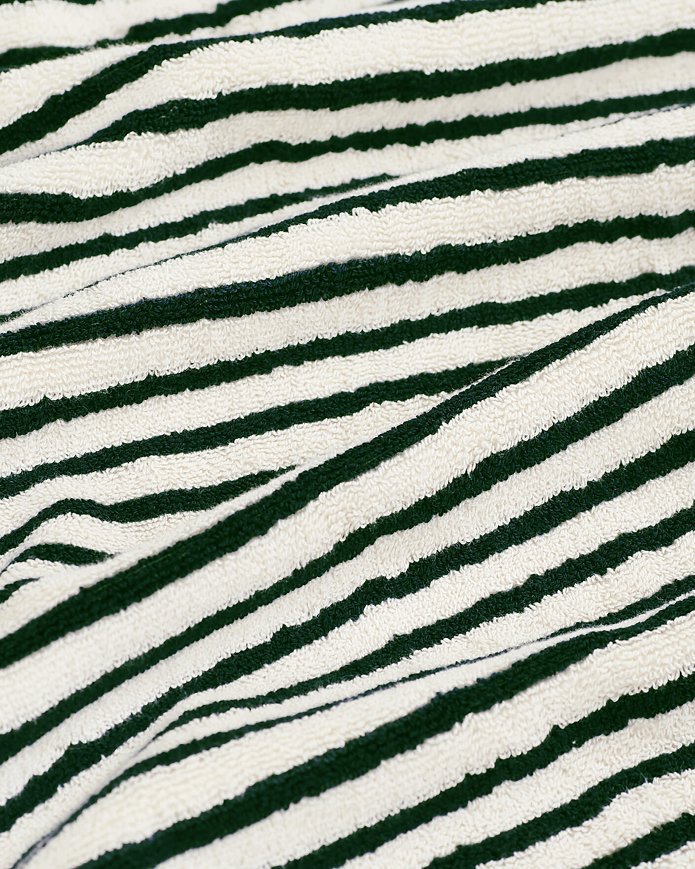 Mies | Tekla Organic Terry Bath Towel Racing Green Stripes | Tekla | Organic Terry Bath Towel Racing Green Stripes