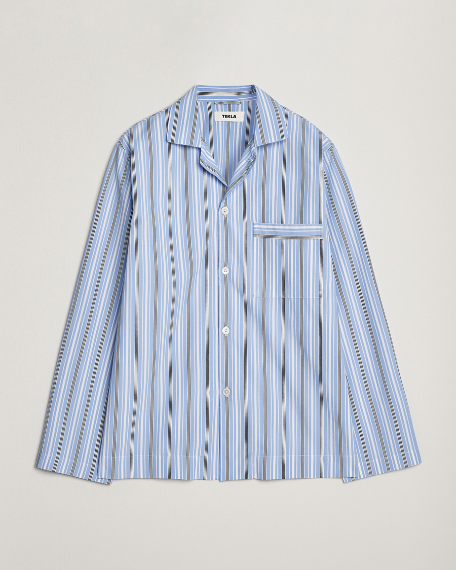 Mies | Yöpuvut ja kylpytakit | Tekla | Poplin Pyjama Shirt Stave Stripes