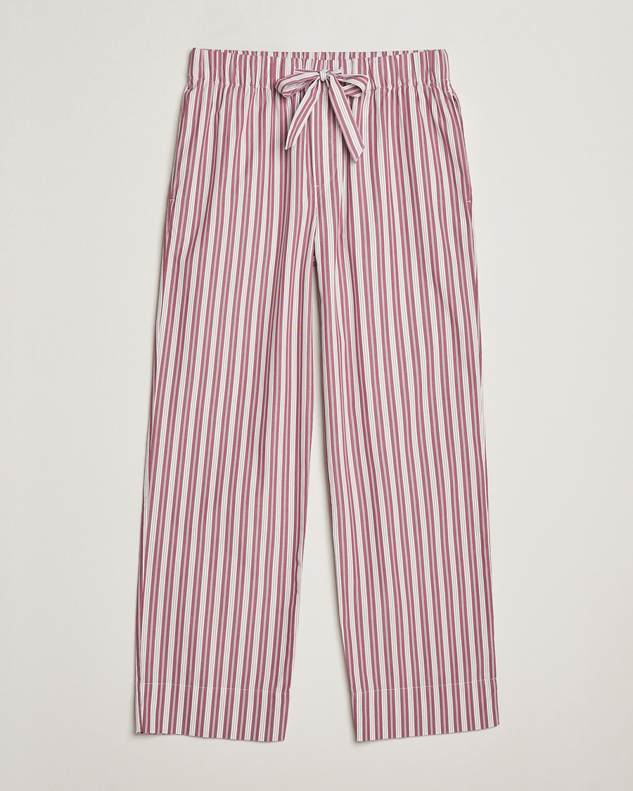 Mies | Yöpuvut ja kylpytakit | Tekla | Poplin Pyjama Pants Rhubarb Stripes