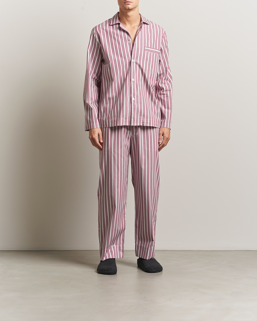 Mies | Yöpuvut ja kylpytakit | Tekla | Poplin Pyjama Pants Rhubarb Stripes