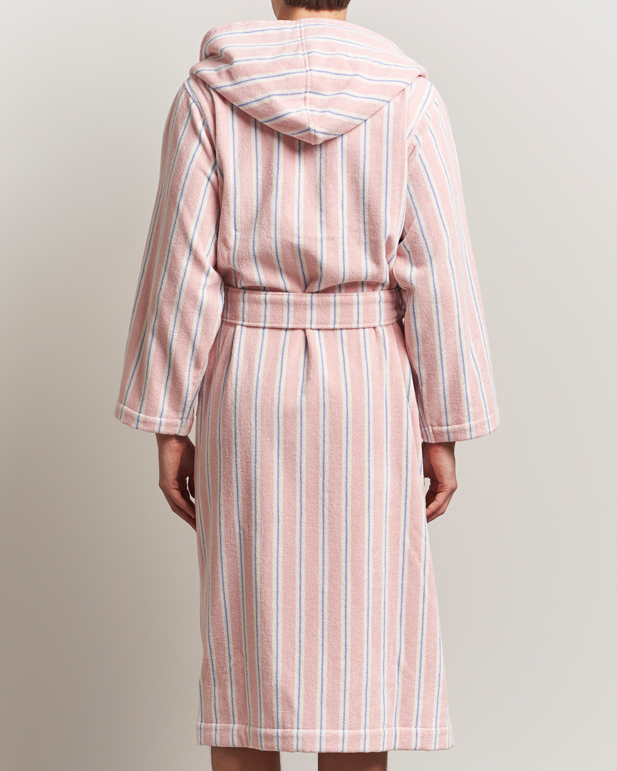 Mies | Yöpuvut ja kylpytakit | Tekla | Organic Terry Hooded Bathrobe Candy Stripes