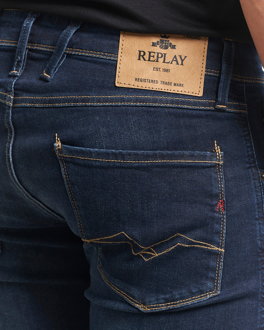 Mies | Farkut | Replay | Anbass Powerstretch Jeans Dark Blue