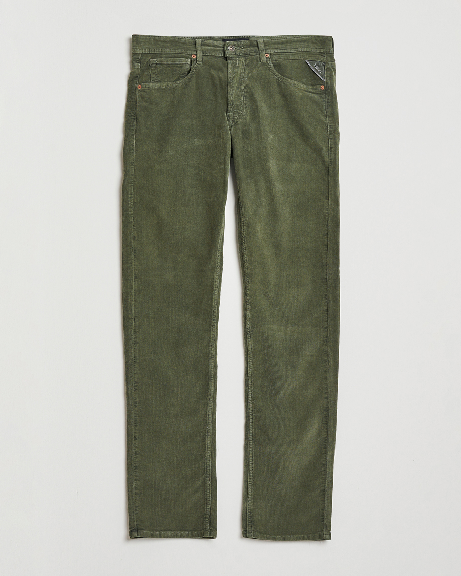 Mies | Housut | Replay | Grover Corduroy 5-Pocket Pants Dark Green