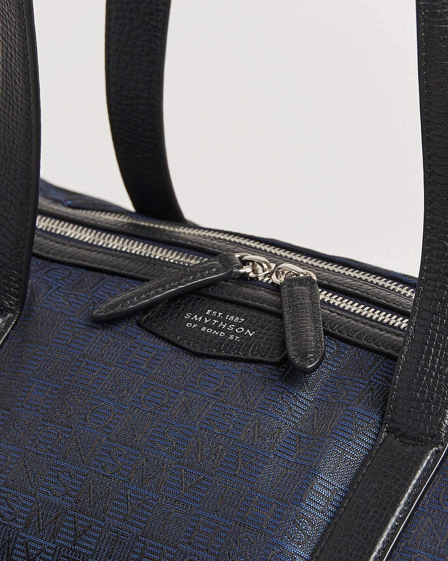 Mies | Laukut | Smythson | Canvas Stamp Small Travel Bag Navy