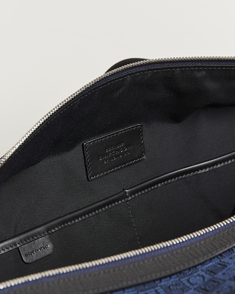 Mies | Laukut | Smythson | Canvas Stamp Travel Bag Navy