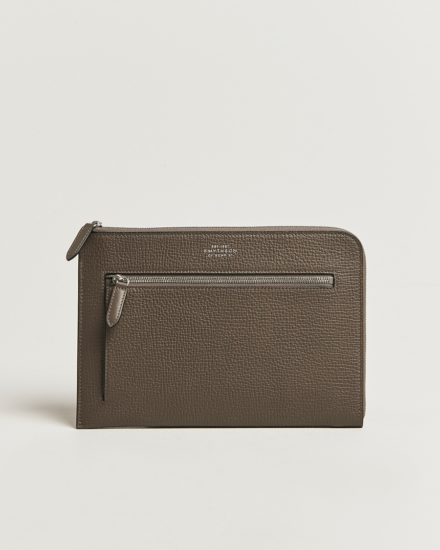 Mies | Laukut | Smythson | Ludlow Flat Organiser Pouch Dark Taupe