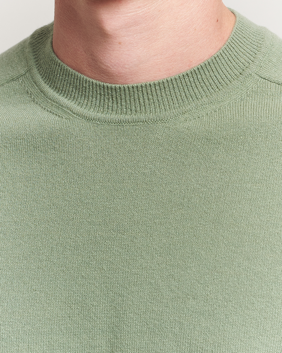 Mies | Puserot | Altea | Wool/Cashmere Crew Neck Pullover Green