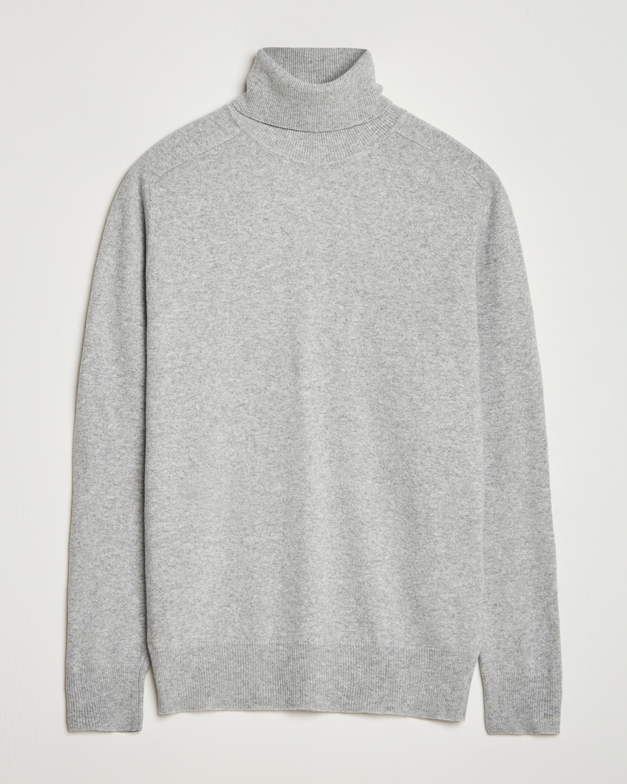 Mies | Puserot | Altea | Wool/Cashmere Rollneck Light Grey