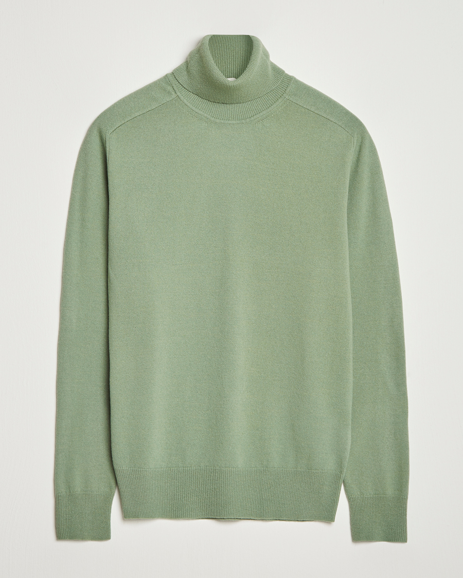 Mies | Puserot | Altea | Wool/Cashmere Rollneck Green
