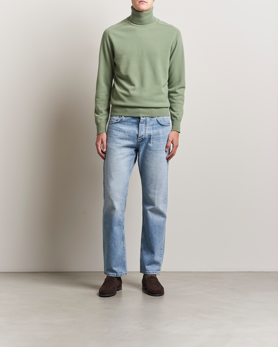 Mies | Puserot | Altea | Wool/Cashmere Rollneck Green