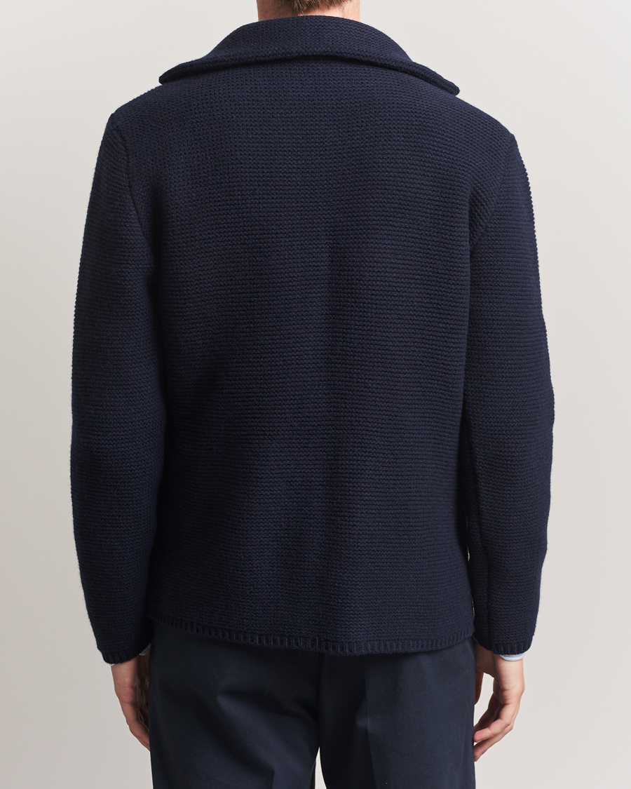 Mies | Puserot | Altea | Wool Cardigan Jacket Navy