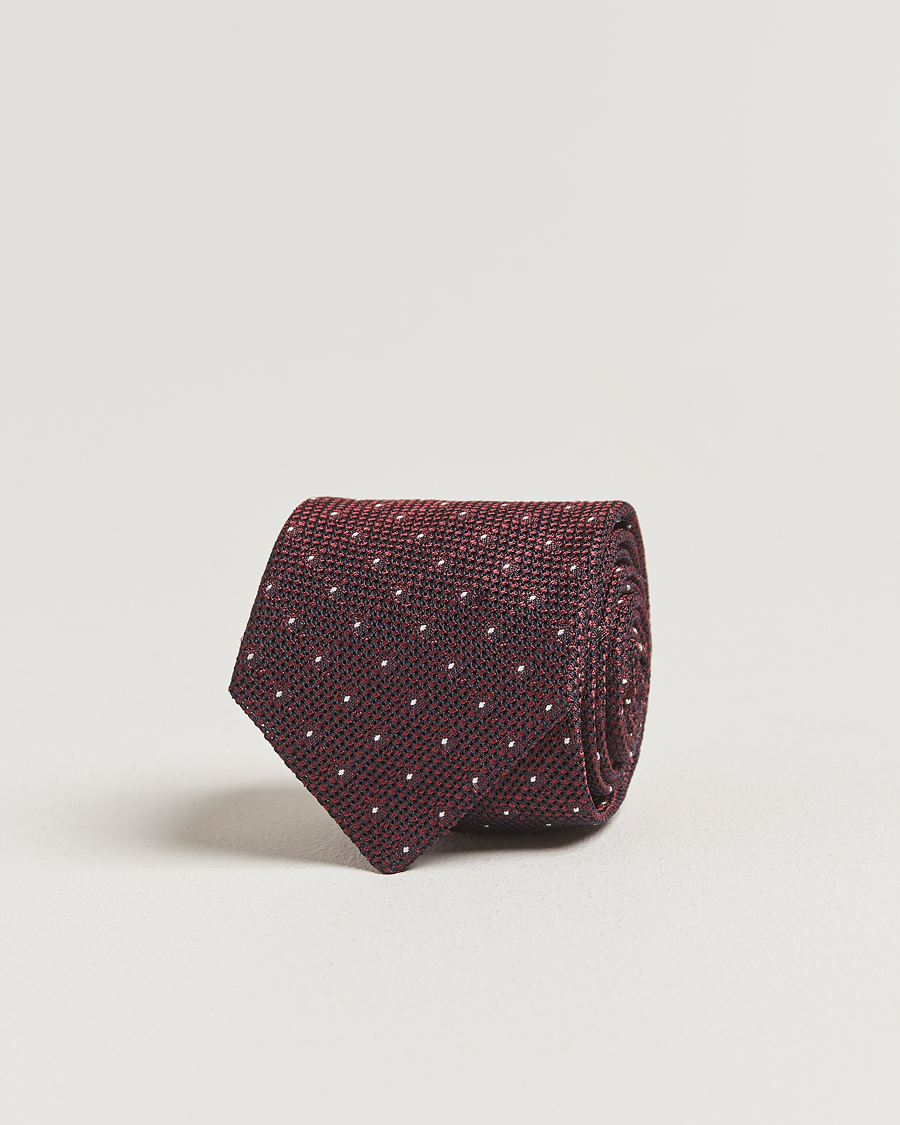 Mies | Solmiot | Amanda Christensen | Silk Grenadine Dot 8cm Tie Wine