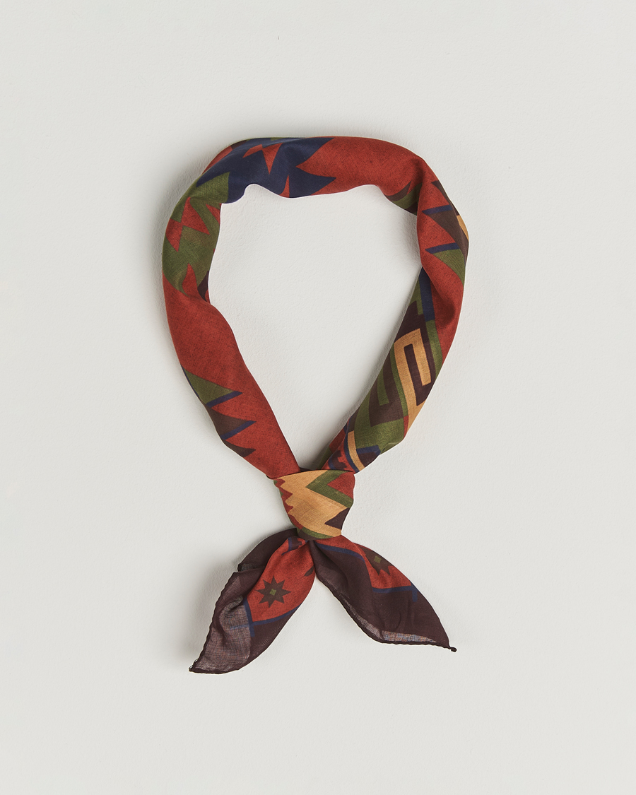 Mies | Amanda Christensen Cotton Voilé Printed Bandana Rust | Amanda Christensen | Cotton Voilé Printed Bandana Rust