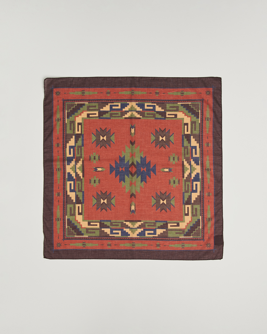 Mies | Amanda Christensen Cotton Voilé Printed Bandana Rust | Amanda Christensen | Cotton Voilé Printed Bandana Rust